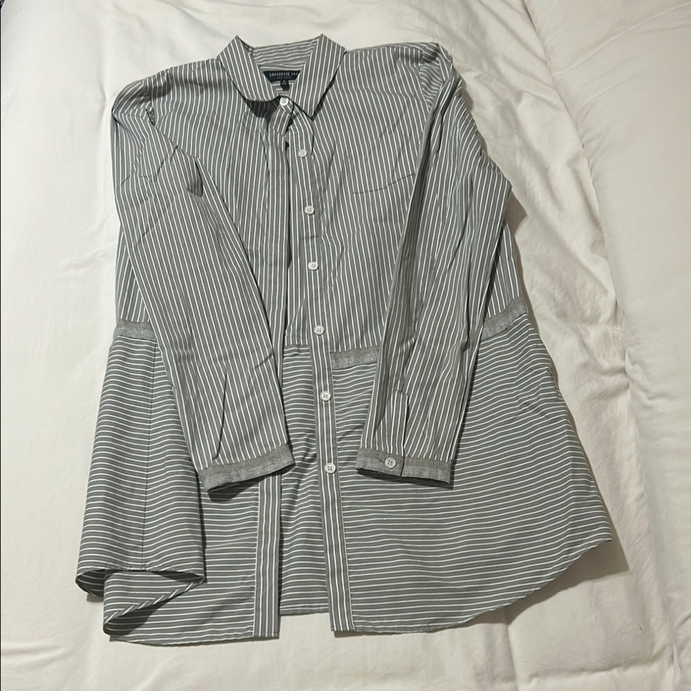 Men's Striped Gray Shirt